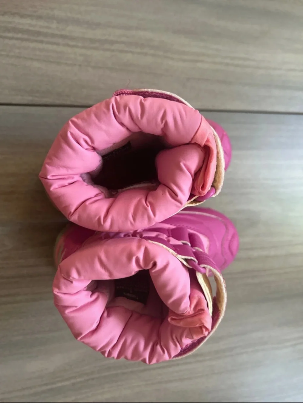 Toddler L.L. Bean Pink Insulated winter Snow Boots Straps size 6